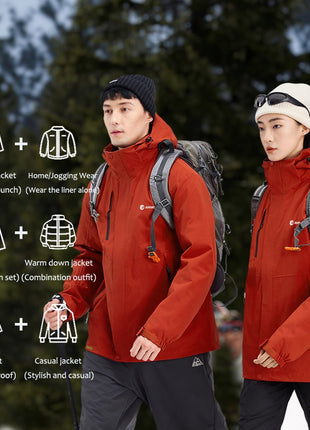 Men and Women's 3 - in - 1 Removable Outdoor Jacket - Sidiou Group