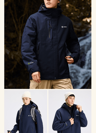 Men and Women's 3 - in - 1 Removable Outdoor Jacket - Sidiou Group