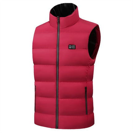 mens red heated vest