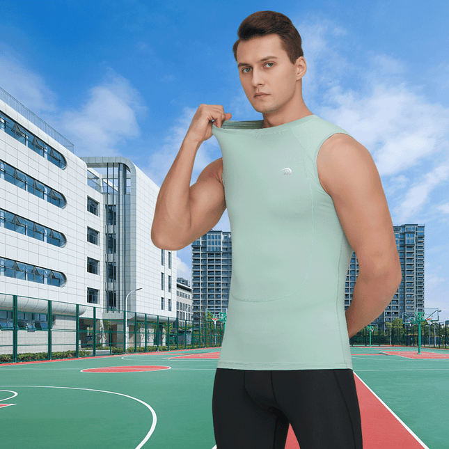 mens compression sports vest