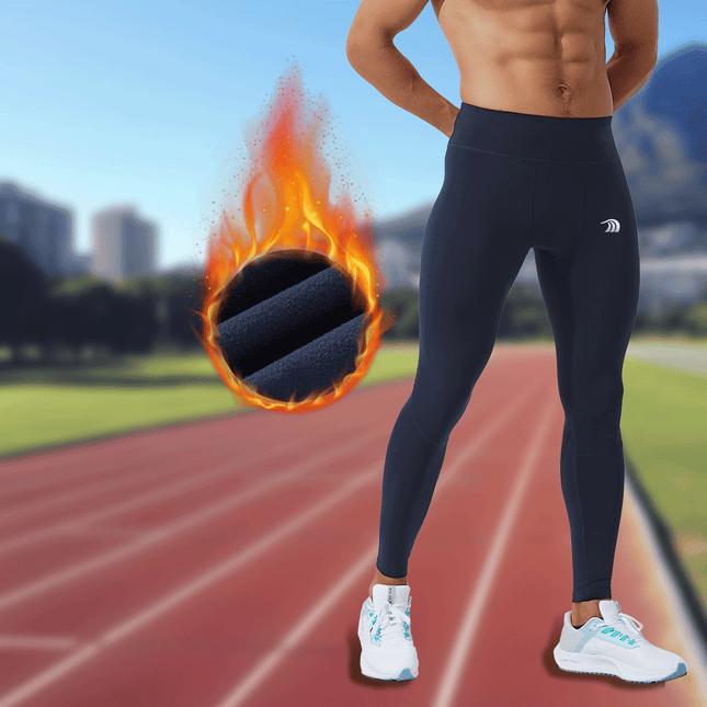 mens fleece compression leggings