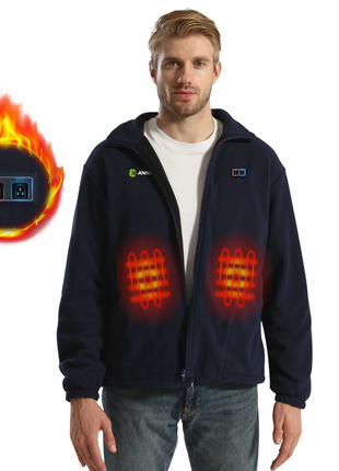 mens heated polar fleece jacket