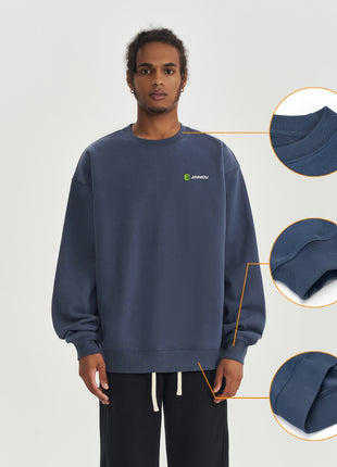 men's ribbed cuffs and ribbed neck pullover