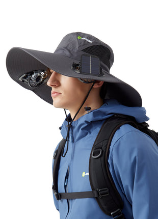 mens solar fan bucket hat