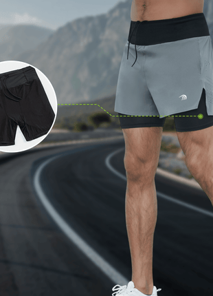 Men's 2 - in - 1 Trail Shorts - Sidiou Group