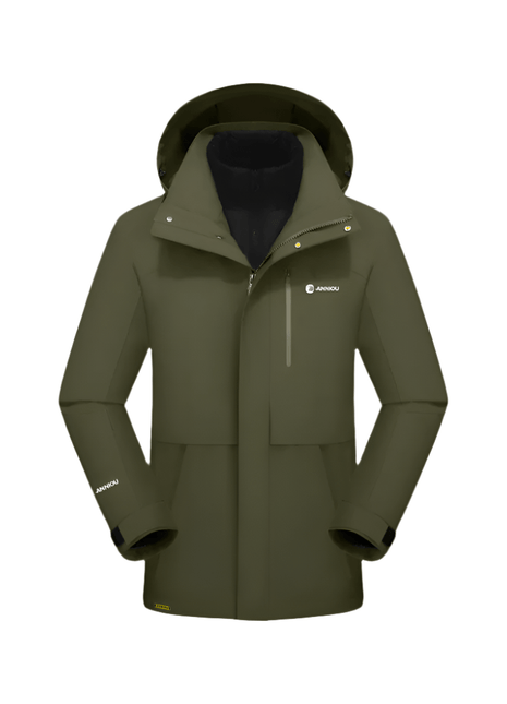 Men's 3 - in - 1 Removable Down Ski Coat - Sidiou Group