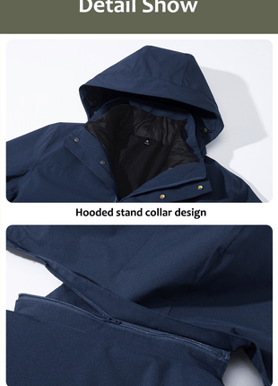 Men's 3 - in - 1 Removable Down Ski Coat - Sidiou Group