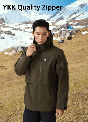 Men's 3 - in - 1 Removable Down Ski Coat - Sidiou Group