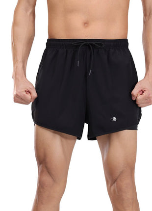 Men's Faux Two - piece Sports Shorts - Sidiou Group