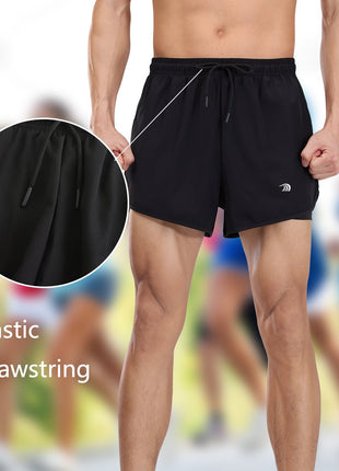Men's Faux Two - piece Sports Shorts - Sidiou Group