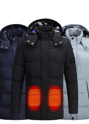 Men's Padded Down Cotton Heated Jacket - Sidiou Group