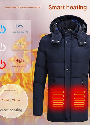 Men's Padded Down Cotton Heated Jacket - Sidiou Group