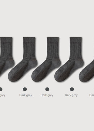 Men's Pure Cotton Mid - tube Business Socks - Sidiou Group