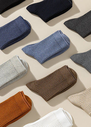 Men's Pure Cotton Mid - tube Business Socks - Sidiou Group