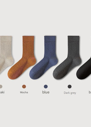 Men's Pure Cotton Mid - tube Business Socks - Sidiou Group