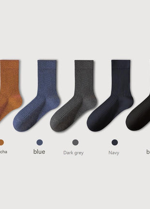 Men's Pure Cotton Mid - tube Business Socks - Sidiou Group