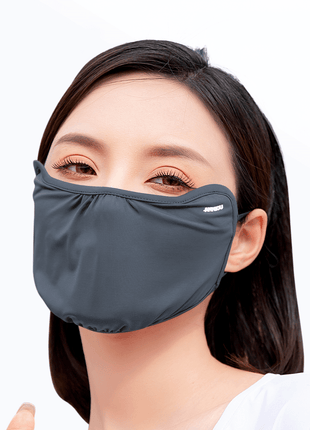 moss gray cooling ice silk uv protection face mask