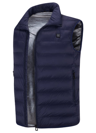 navy 3 area heated gilet
