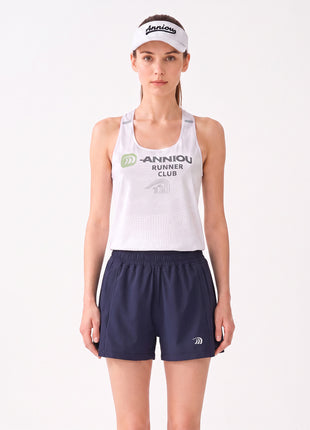 #navy Anniou High Rise Split Running Shorts