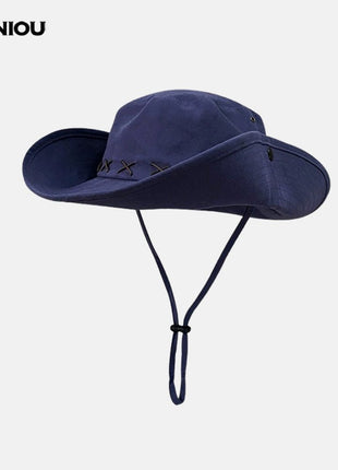 ANNIOU Sun Protection Western Cowboy Ha in navy