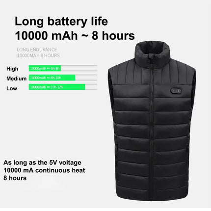 nylon gilet battery life