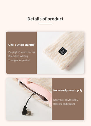 one button startup heated scarf