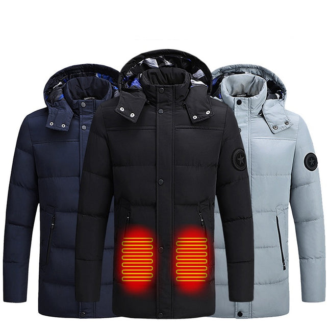 padded down cotton heated jacket