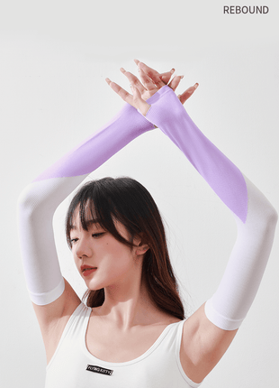 Patchwork Ice Silk Sun Protection Sleeves - Sidiou Group