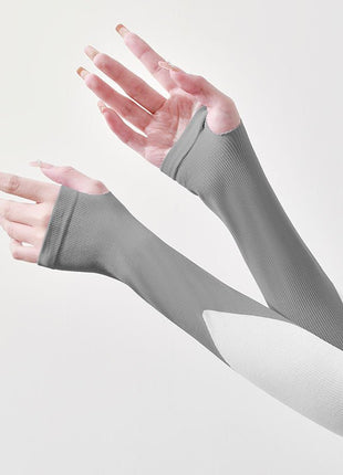 Patchwork Ice Silk Sun Protection Sleeves - Sidiou Group