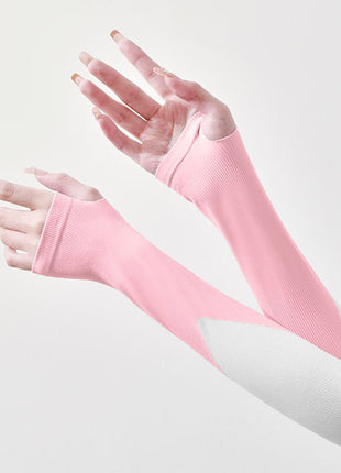 Patchwork Ice Silk Sun Protection Sleeves - Sidiou Group