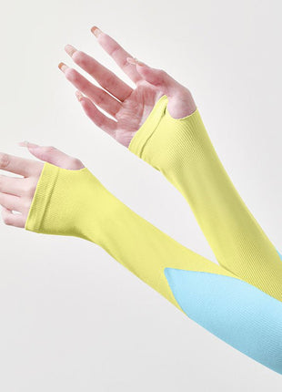 Patchwork Ice Silk Sun Protection Sleeves - Sidiou Group