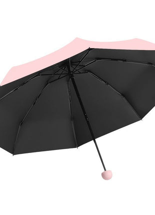 pink capsule folding uv umbrella