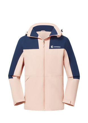 pink lightweight hooded windbreaker