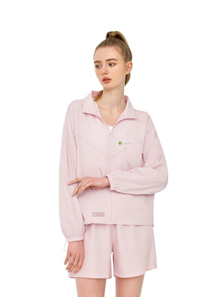 pink loose fit breathable hooded sun jacket
