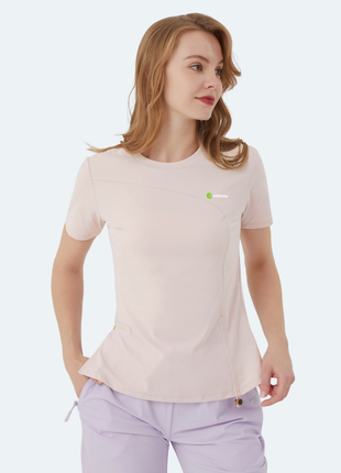pink womens upf50 quick dry drawstring tshirt