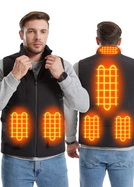 Plue Size Black Smart Heated Vest - Sidiou Group