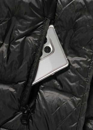 pocket detail of Mens Heated Duck Down Jacket