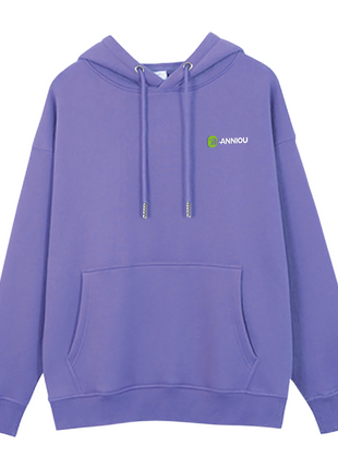 purple unisex oversized drawstring hoodie