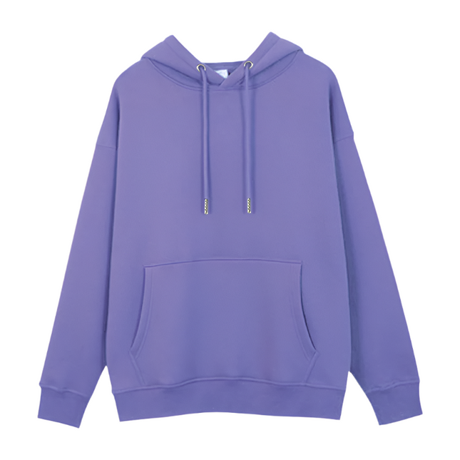 purple drawstring hoodie