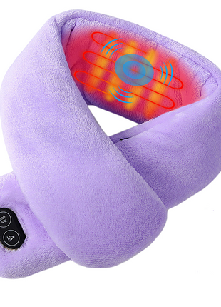 purple unisex heated massage scarf