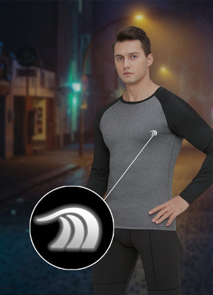 quick drying long sleeved top with reflective markings