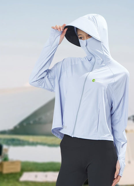 Raw Yarn Hooded Sun Protection Jacket - Sidiou Group