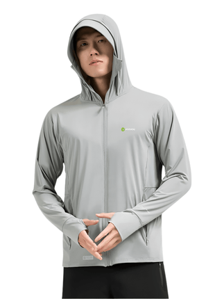 Raw Yarn Ice Silk Hooded Sun Protection Jacket - Sidiou Group