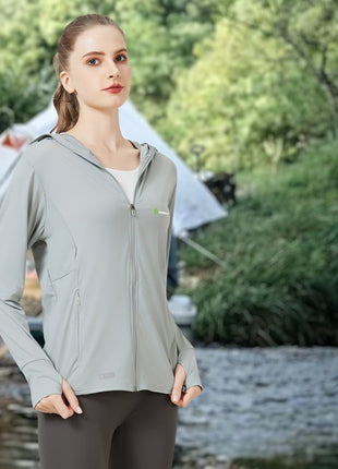 Raw Yarn Ice Silk Hooded Sun Protection Jacket - Sidiou Group
