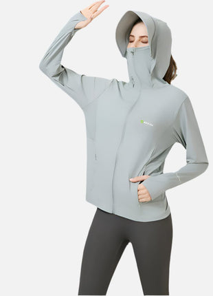 Raw Yarn Ice Silk Hooded Sun Protection Jacket - Sidiou Group