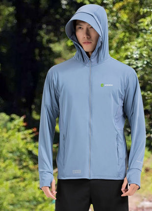 Raw Yarn Ice Silk Hooded Sun Protection Jacket - Sidiou Group