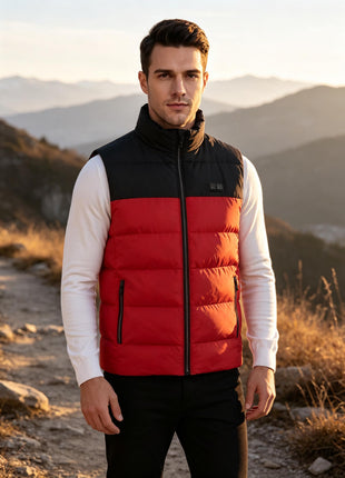 #red Men's Heated Puffer Vest