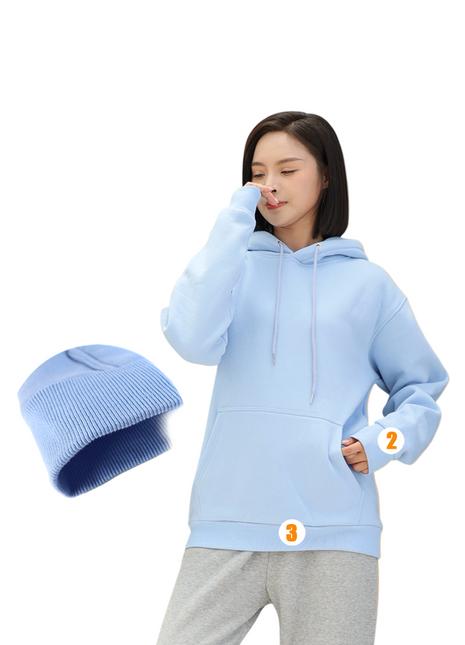 ribbed cuffs and hem sweatshirt