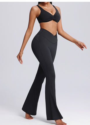 shockproof twist front sports bra