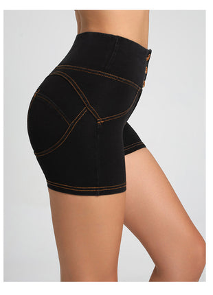 Side of Elastic Short Peach Yoga Pants